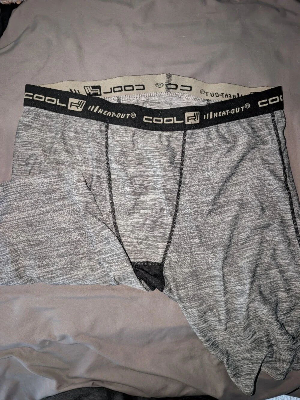 Athleta Cool Heat-Out Heather Gray Boxer Briefs